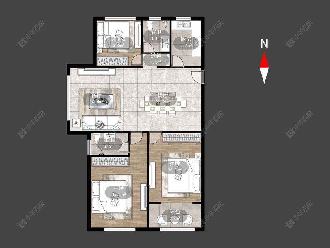 常州嘉禾尚郡在售二手房源户型图_小牛看房