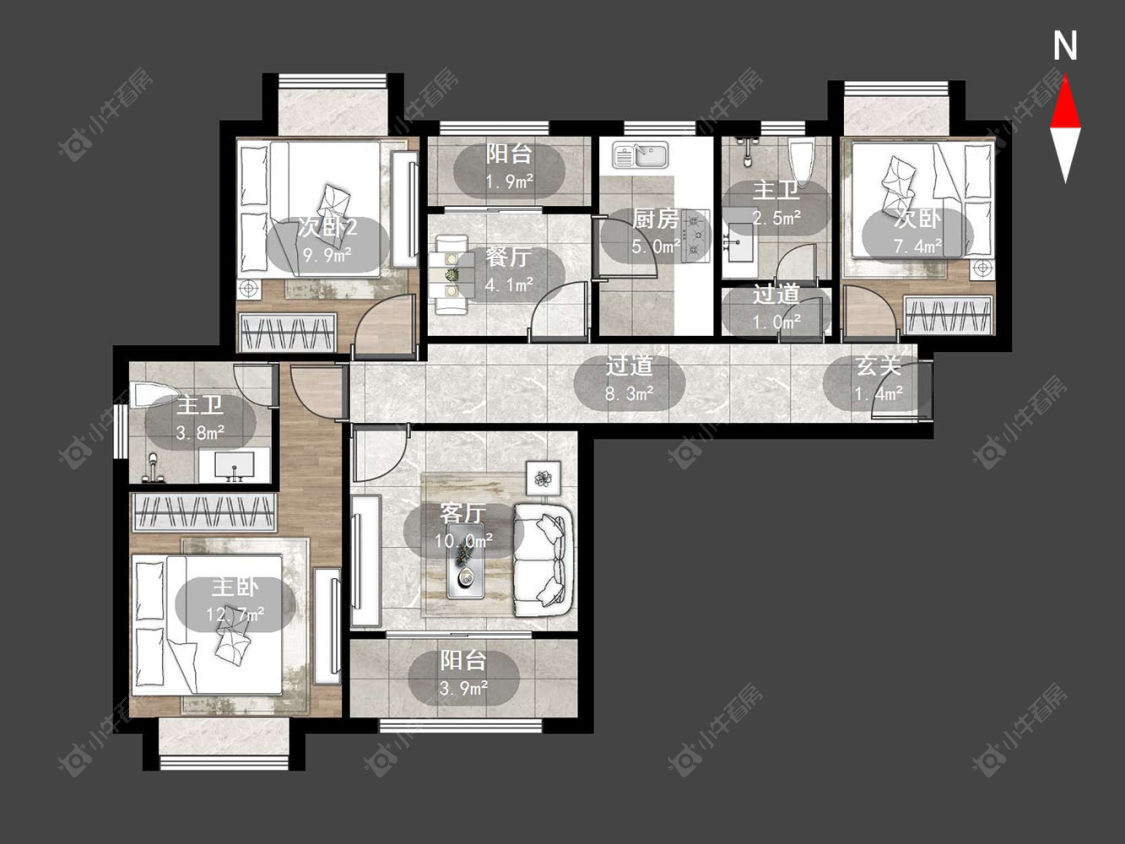 常州宝龙国际花园二期在售二手房源户型图_小牛看房