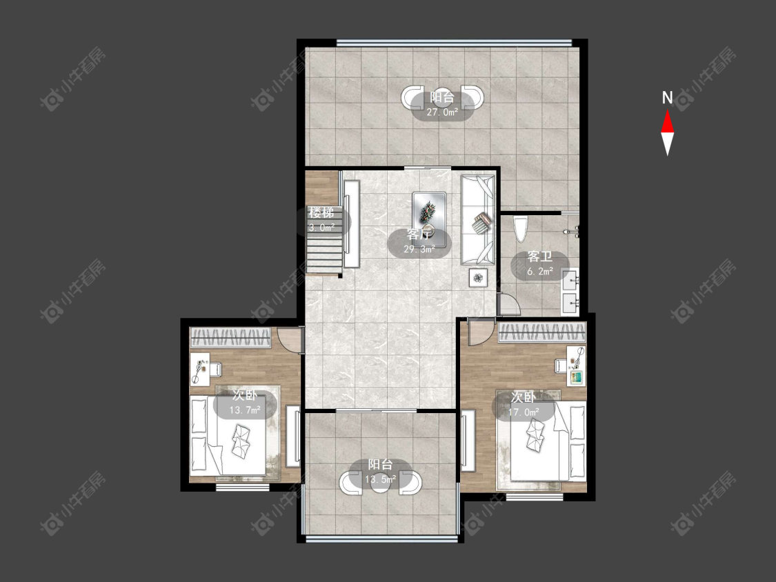 常州景潭花园E区在售二手房源户型图_小牛看房