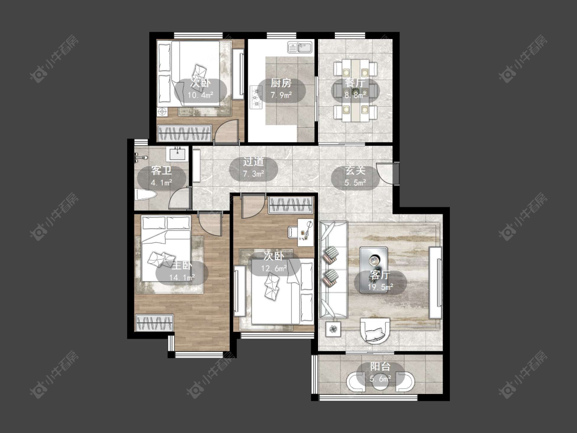 丹阳风雅尚都在售二手房源户型图_小牛看房