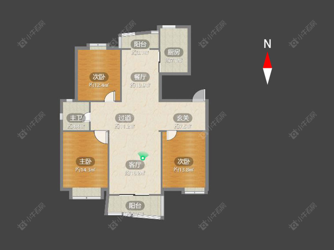 常州新龙花苑东区在售二手房源户型图_小牛看房