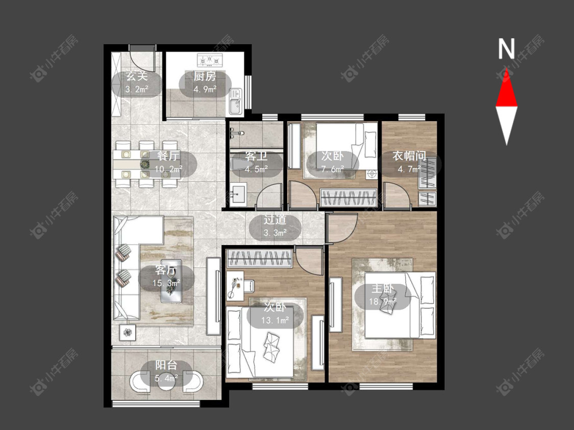 常州路劲城市印象在售二手房源户型图_小牛看房