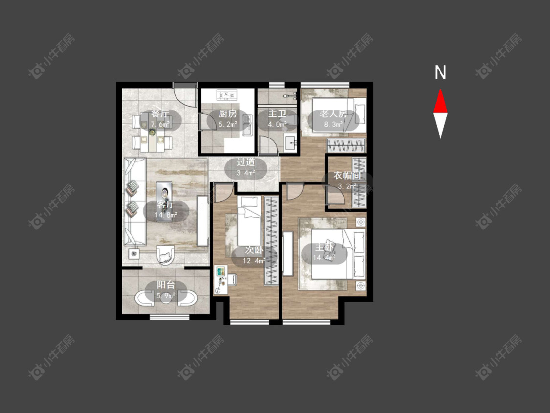 九龙仓繁华里房源户型图 常州九龙仓繁华里在售二手房源户型图_小牛看房