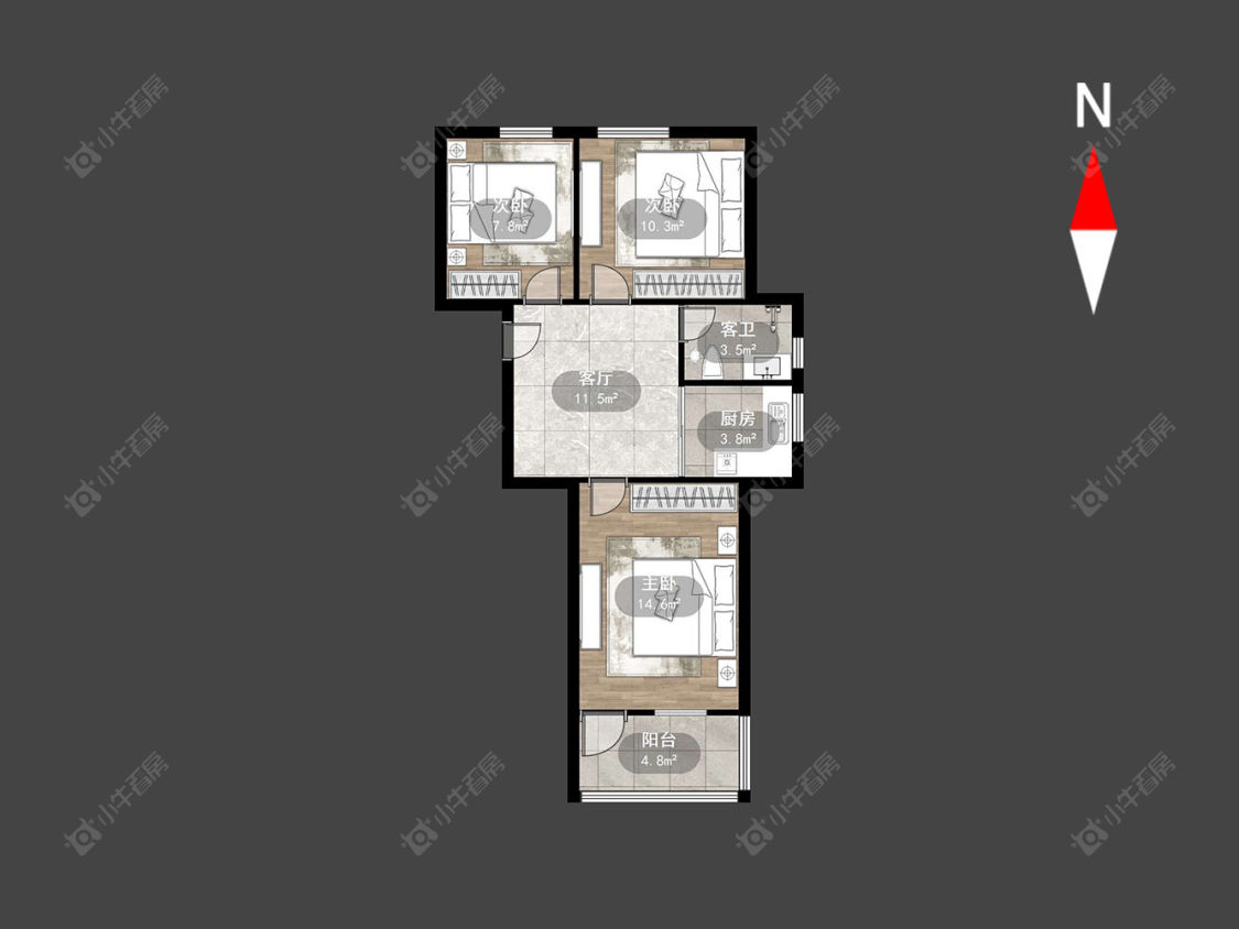 常州翠竹新村南区在售二手房房源户型图_小牛看房