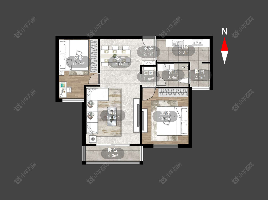 常州银河湾星苑在售二手房源户型图_小牛看房