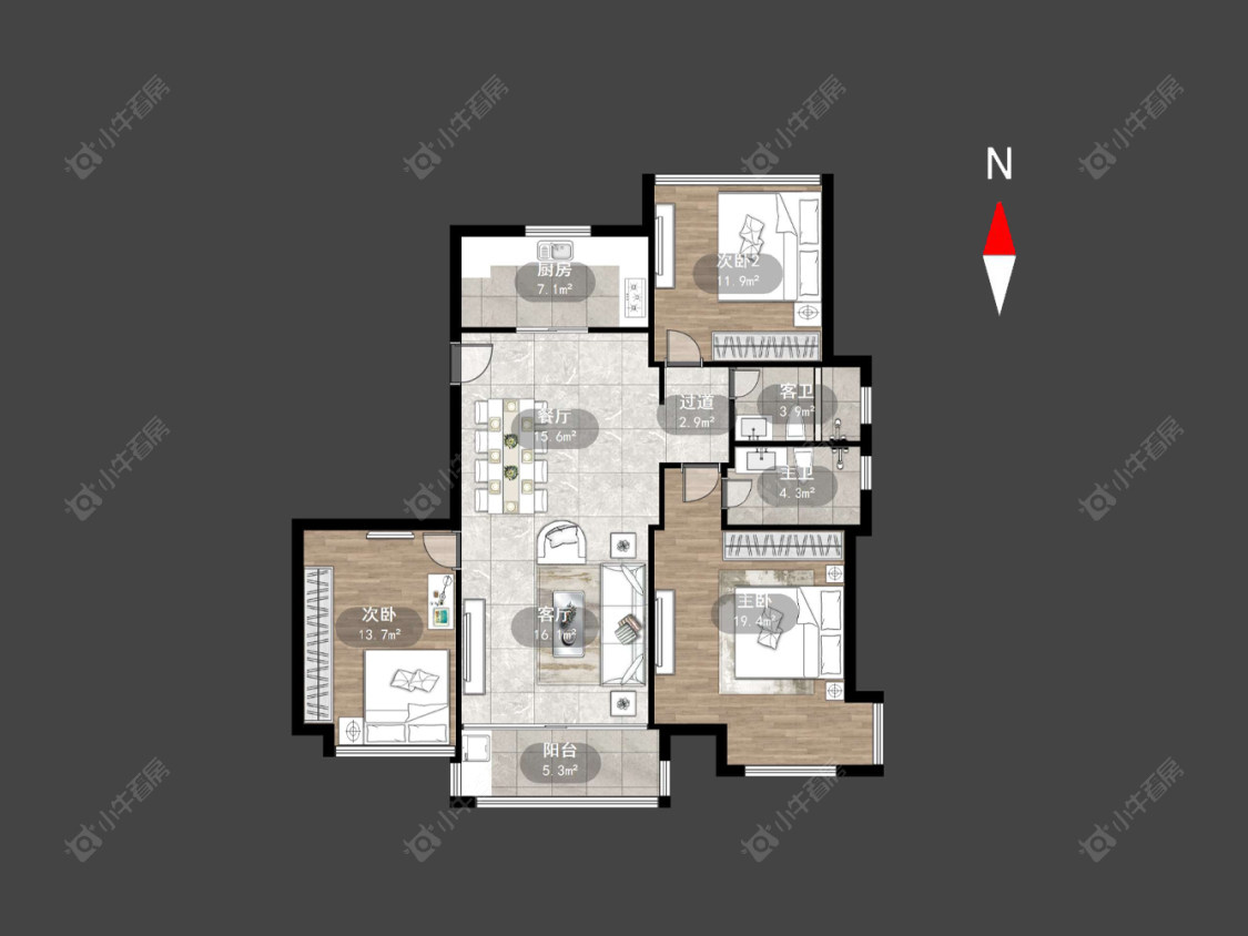 常州吟枫苑东区在售二手房房源户型图_小牛看房