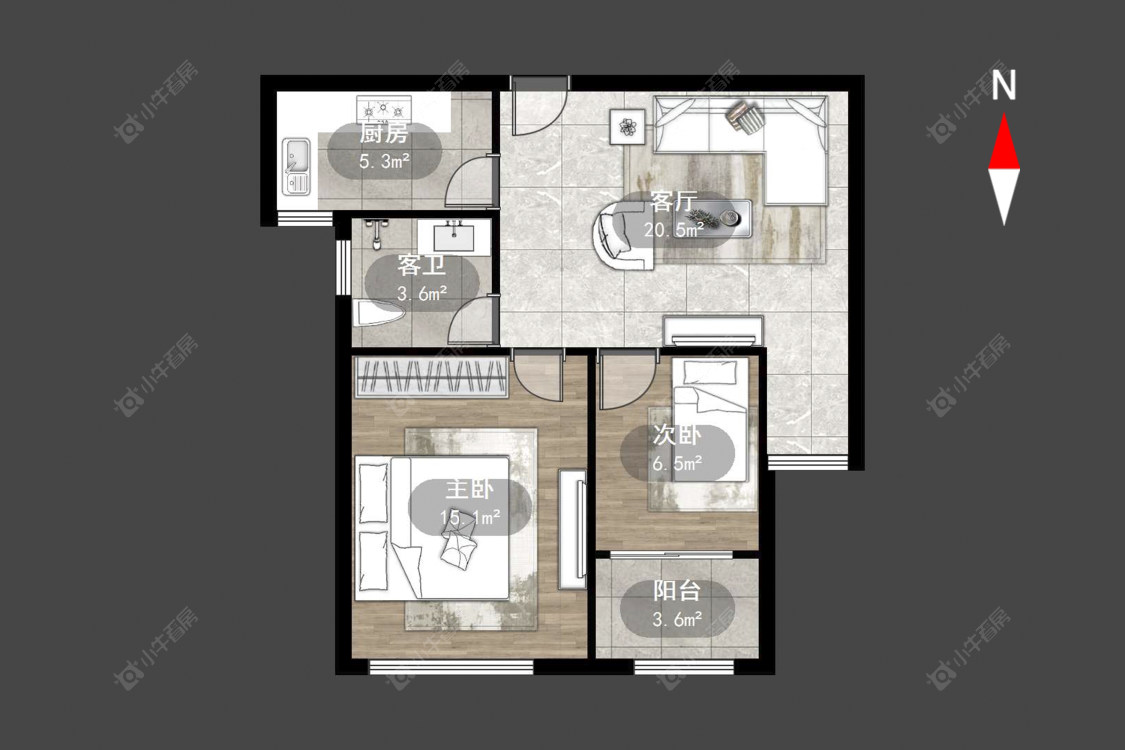 常州泰富湾公寓在售二手房源户型图_小牛看房