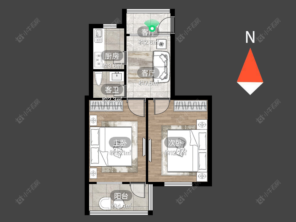 常州勤业四村北区在售二手房房源户型图_小牛看房