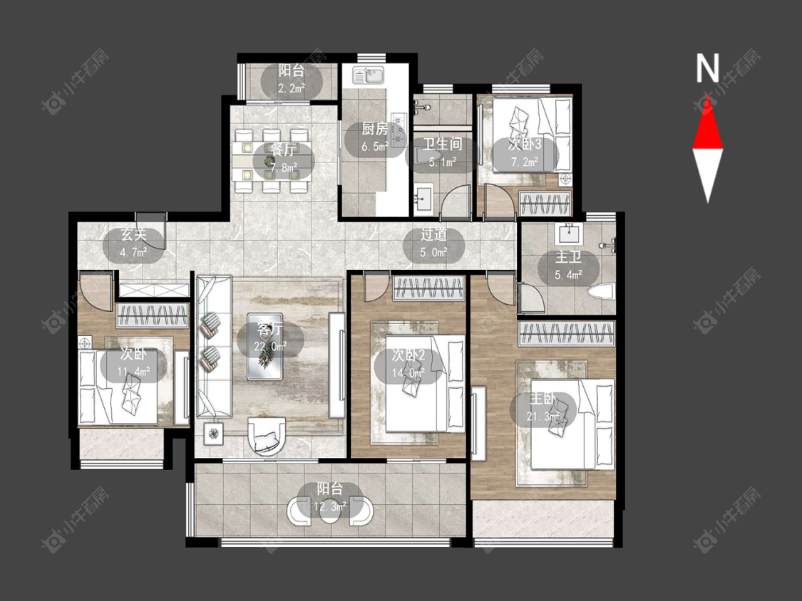 朗诗熙华府房源户型图 常州朗诗熙华府在售二手房源户型图_小牛看房