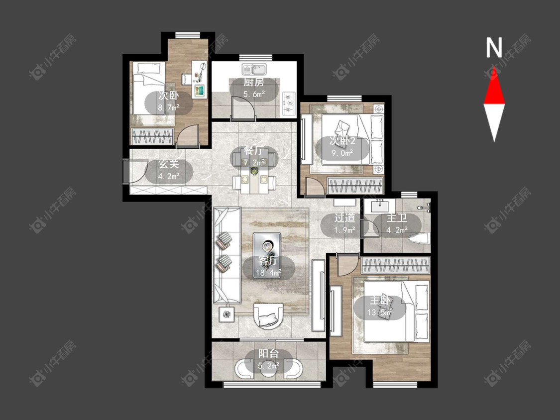 常州龙城福第在售二手房源户型图_小牛看房