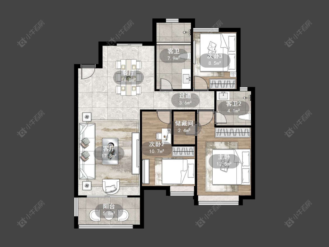 丹阳荣城国际一期在售二手房源户型图_小牛看房