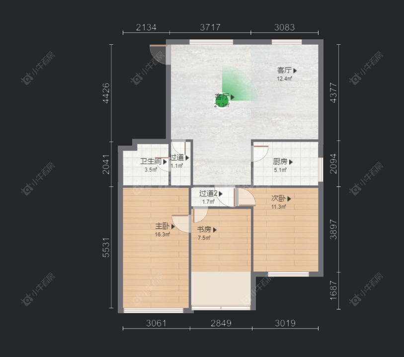 常州中山苑在售二手房源户型图_小牛看房