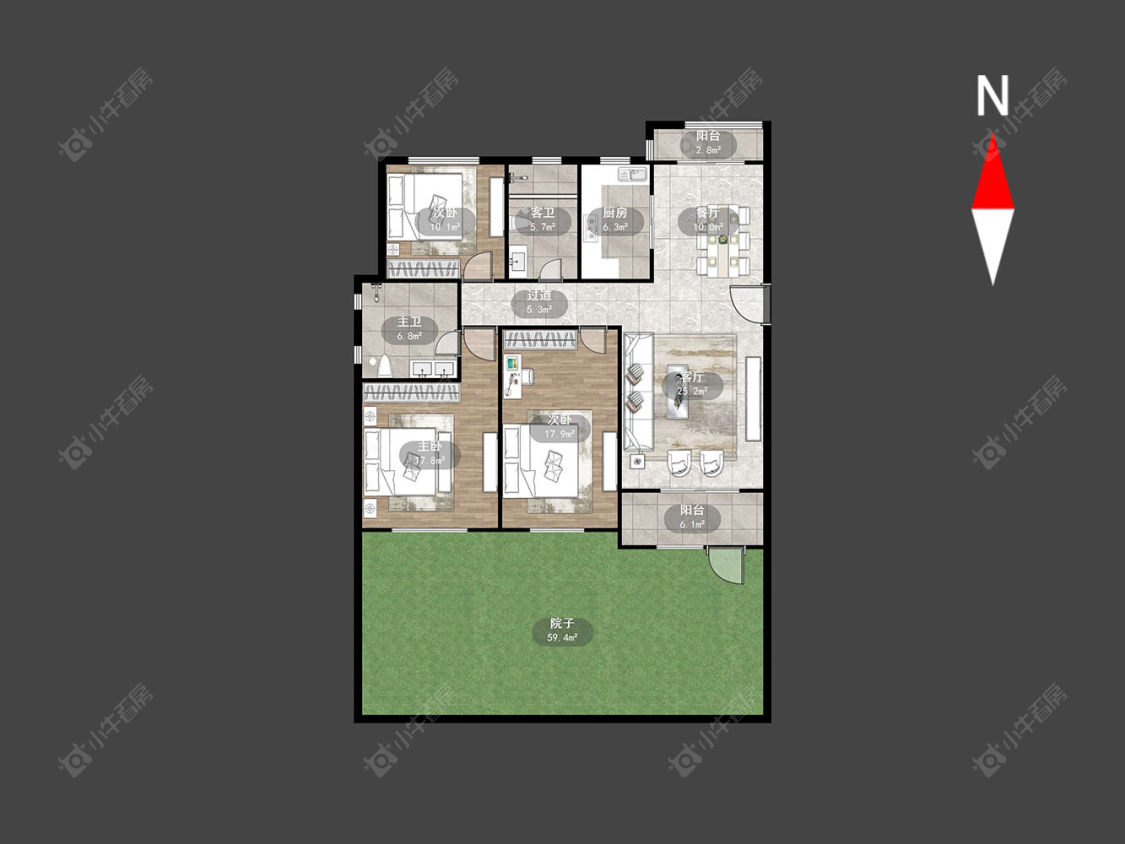 常州景瑞望府在售二手房源户型图_小牛看房