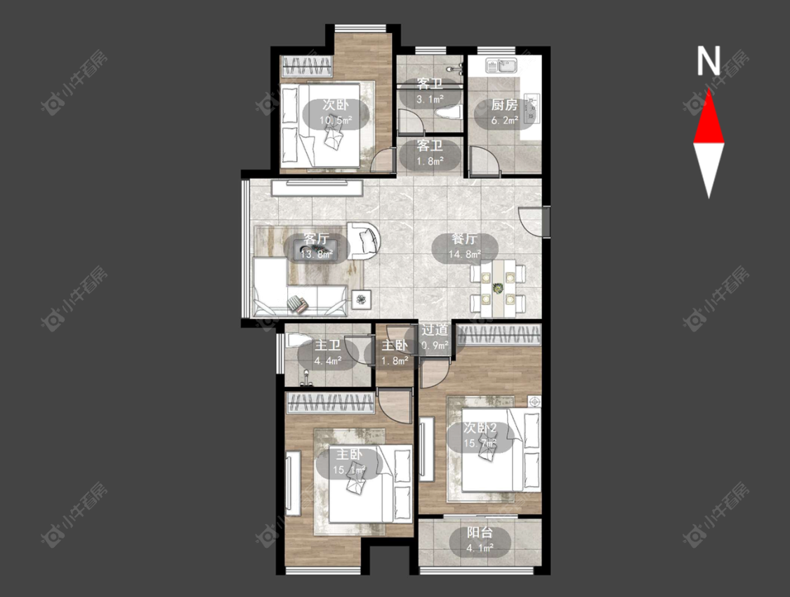 顺园八村二期房源户型图 常州顺园八村二期在售二手房源户型图_小牛看房