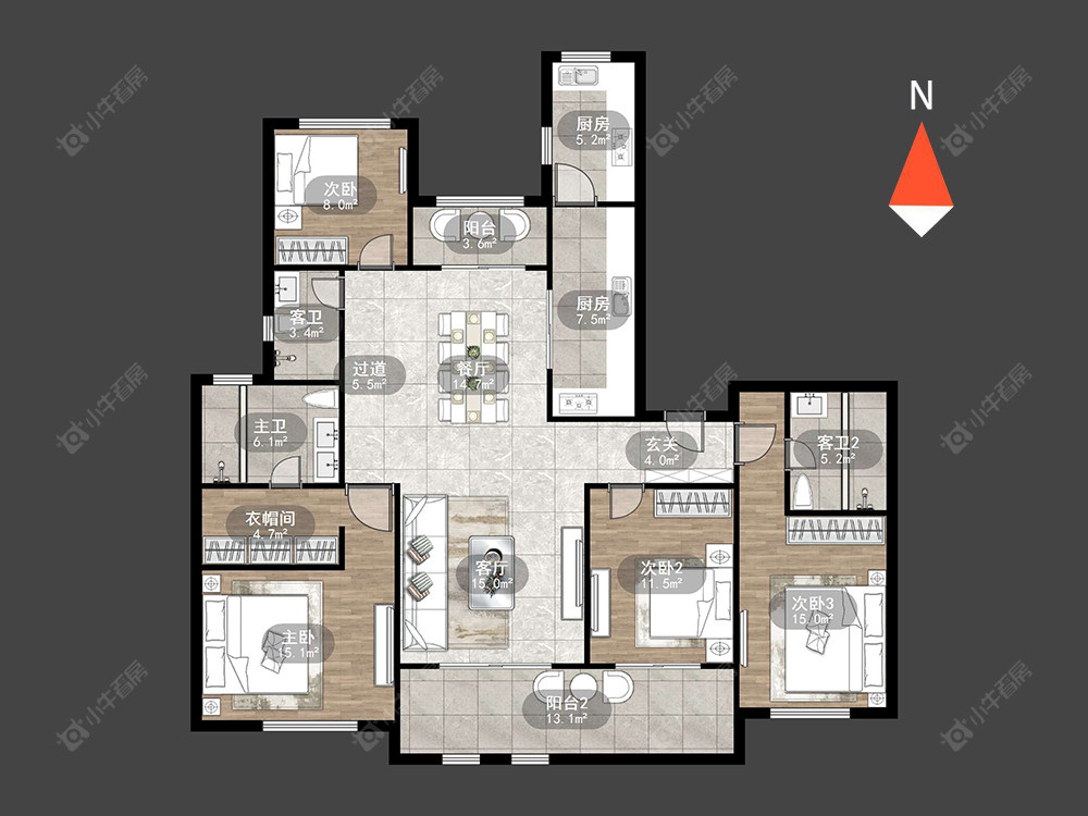 常州常发珑玥在售二手房源户型图_小牛看房