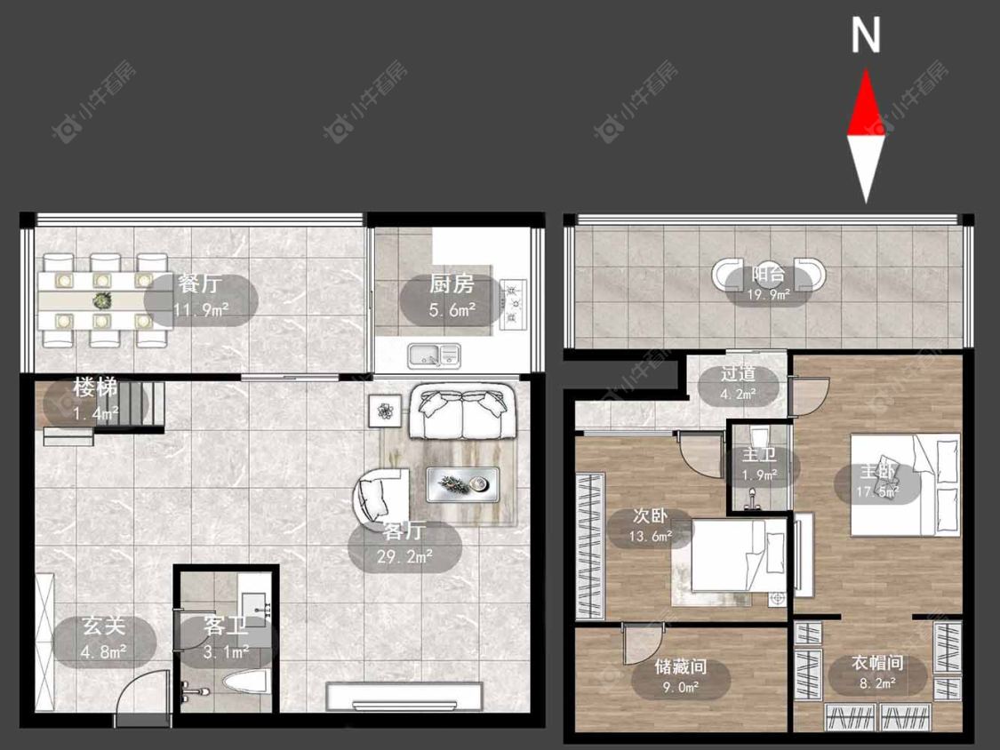 常州亚泰财富中心在售二手房源户型图_小牛看房
