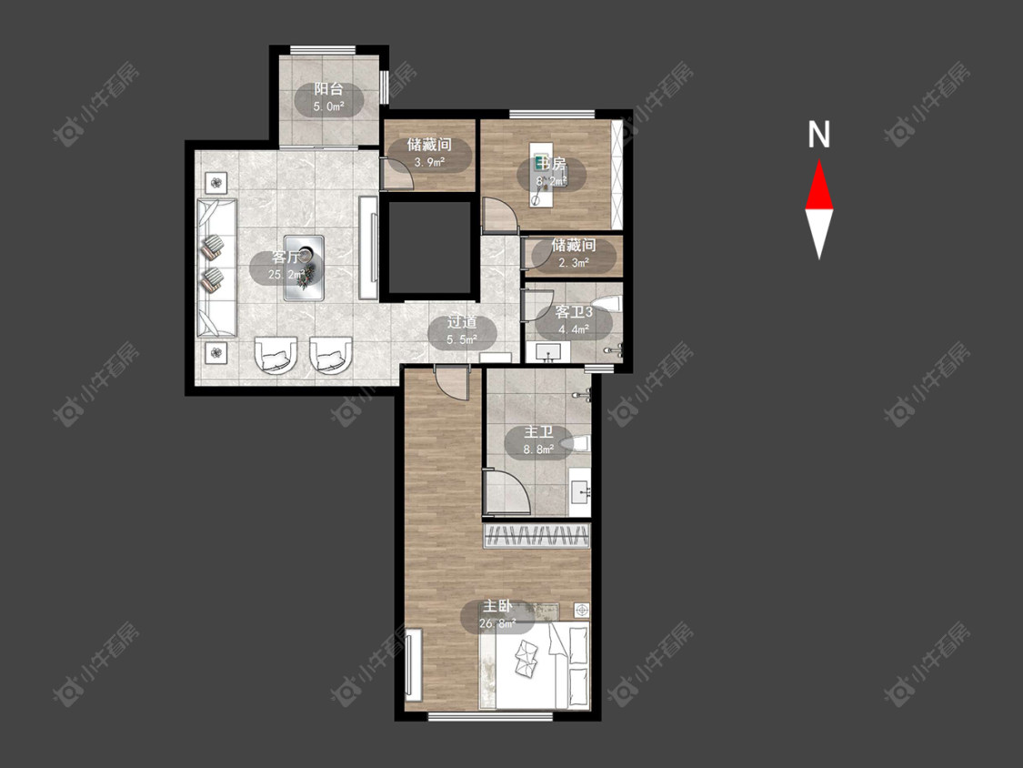 常州金地天际在售二手房源户型图_小牛看房