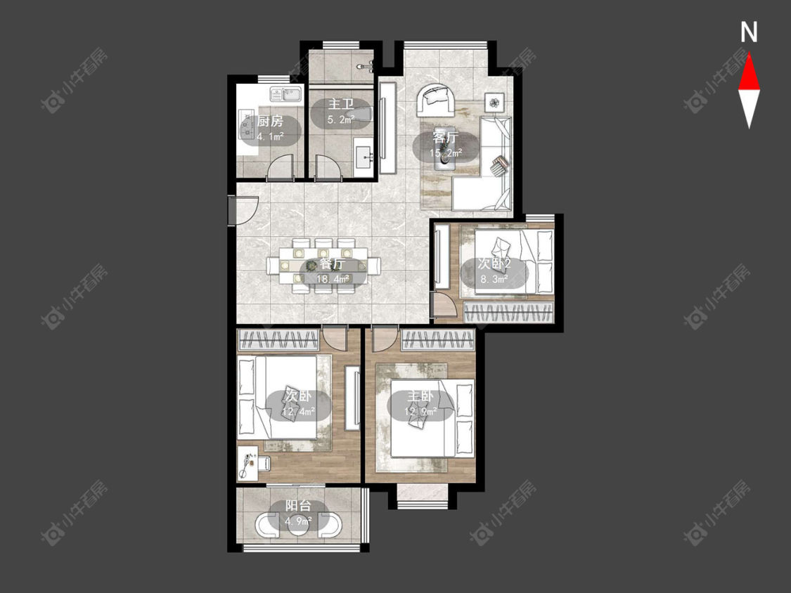 常州金玉苑在售二手房源户型图_小牛看房