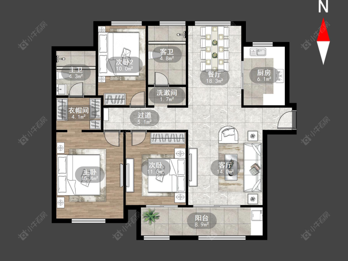 常州香溢紫郡二期在售二手房源户型图_小牛看房