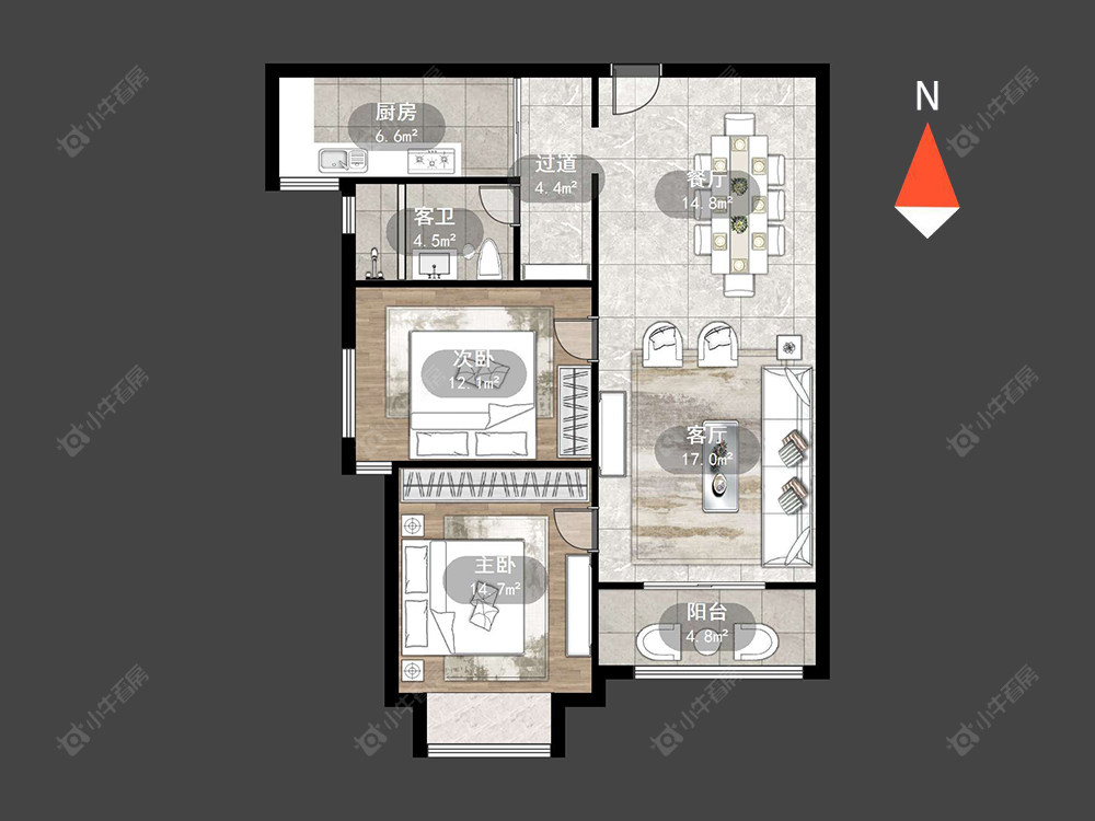 星河国际五区房源户型图 常州星河国际五区在售二手房源户型图_小牛看房