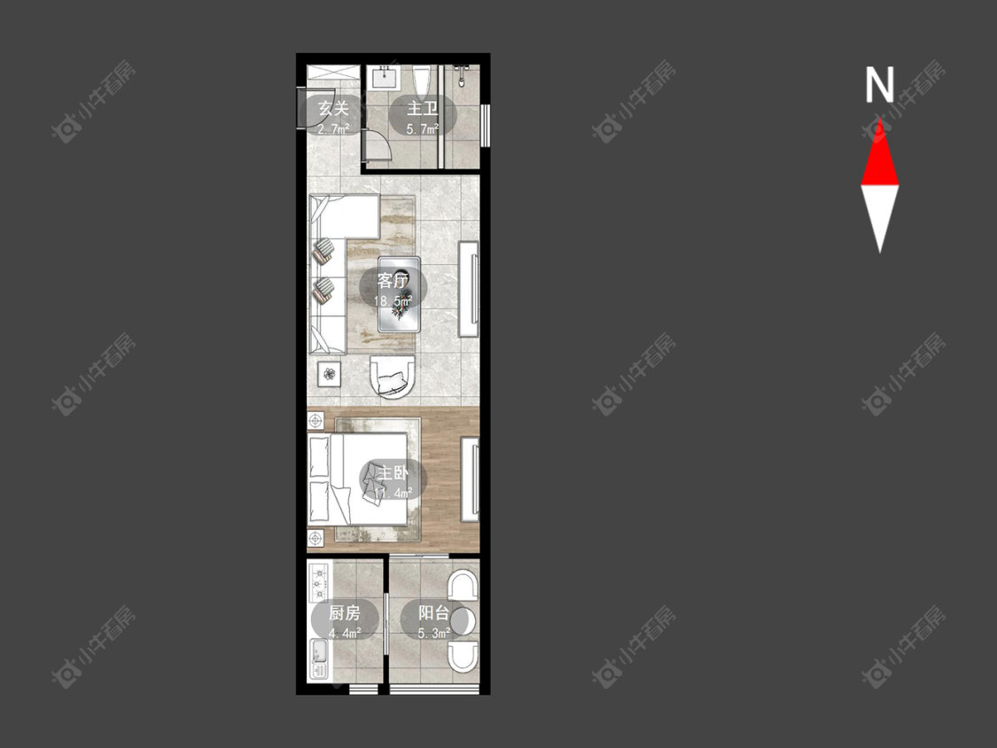 常州新北万达广场在售二手房房源户型图_小牛看房