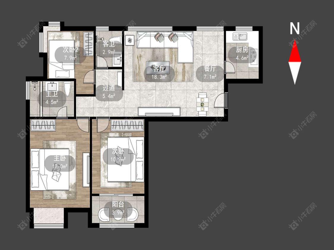 常州典雅花园在售二手房源户型图_小牛看房