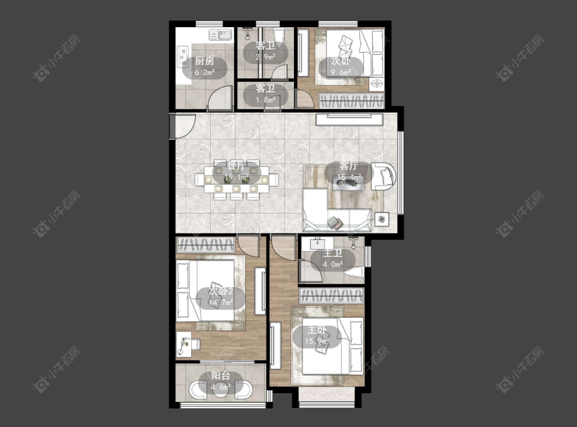 腾龙苑东区房源户型图 常州腾龙苑东区在售二手房源户型图_小牛看房