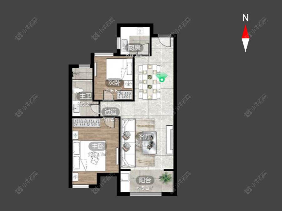 招商花园城房源户型图 常州招商花园城在售二手房源户型图_小牛看房