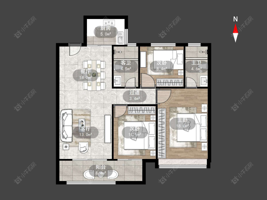 常州中海翠语江南在售二手房源户型图_小牛看房