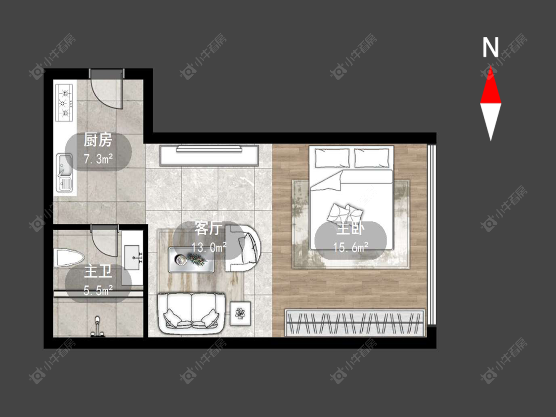 常州新北万达广场在售二手房源户型图_小牛看房