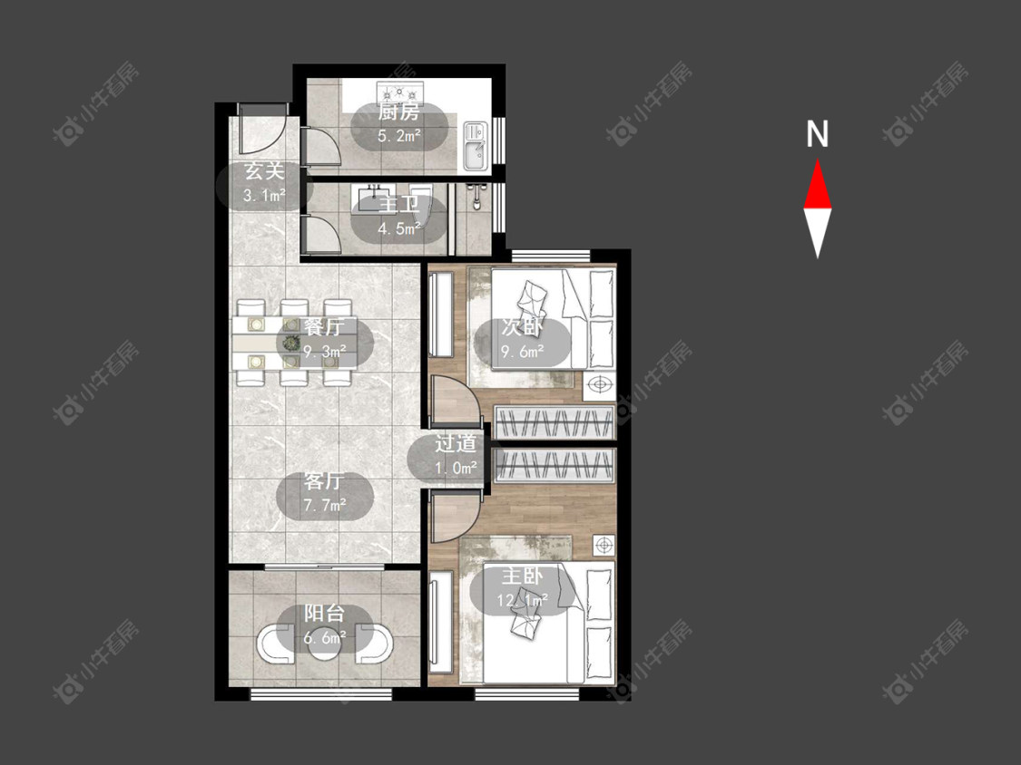 绿地世纪城三期房源户型图 常州绿地世纪城三期在售二手房源户型图_小牛看房