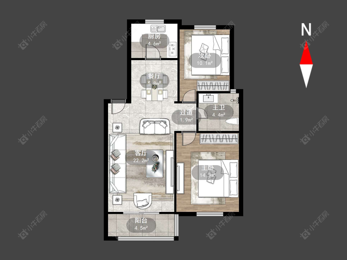常州百馨北苑在售二手房源户型图_小牛看房