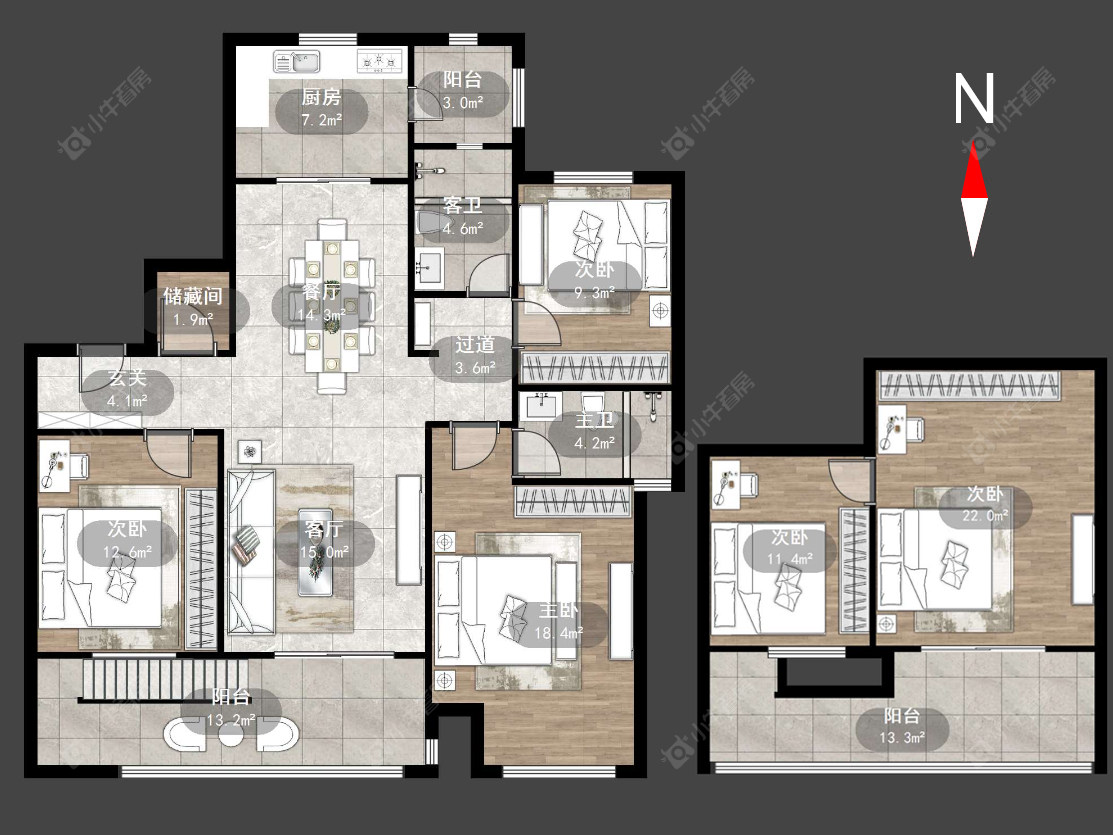 新城金郡(天宁)一期房源户型图 常州新城金郡(天宁)一期在售二手房源户型图_小牛看房
