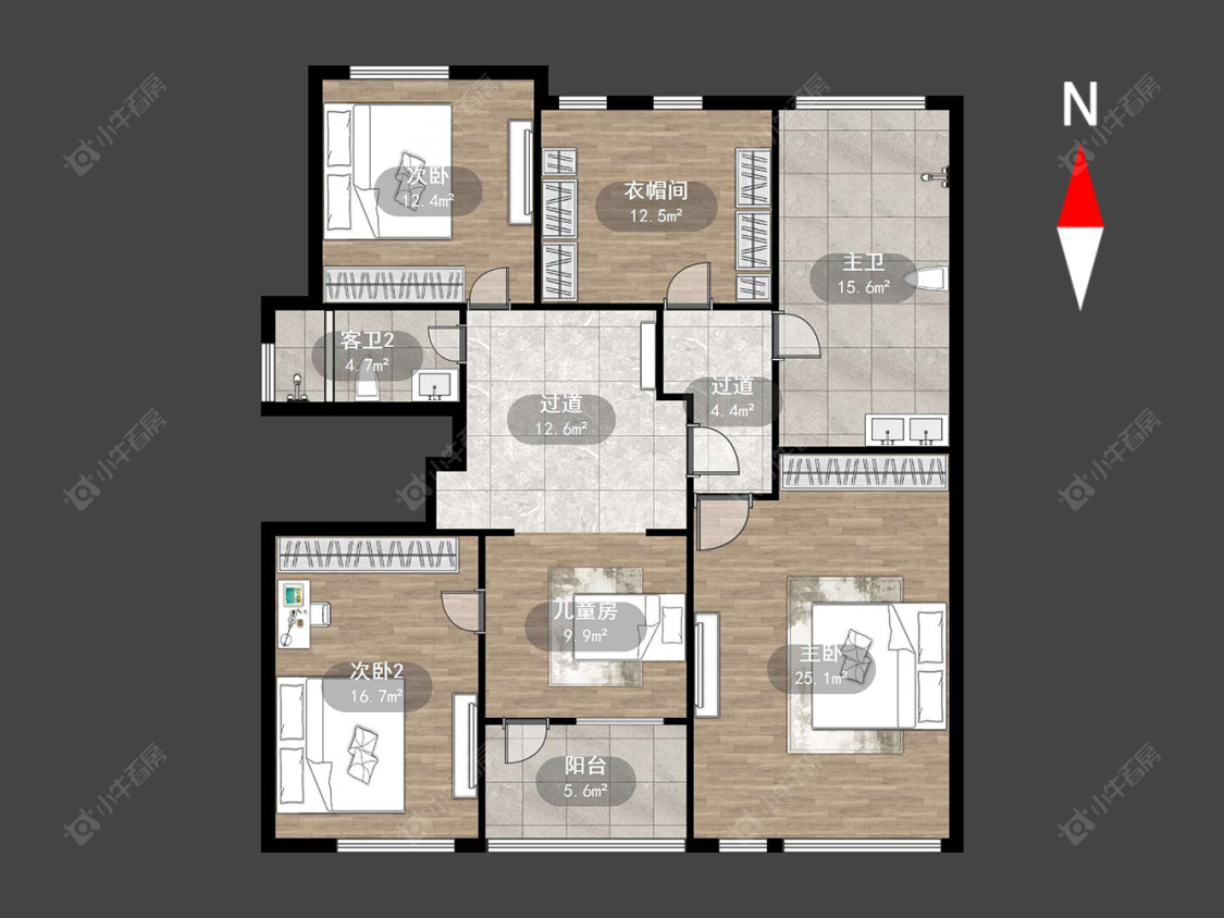 常州富琛苑在售二手房源户型图_小牛看房