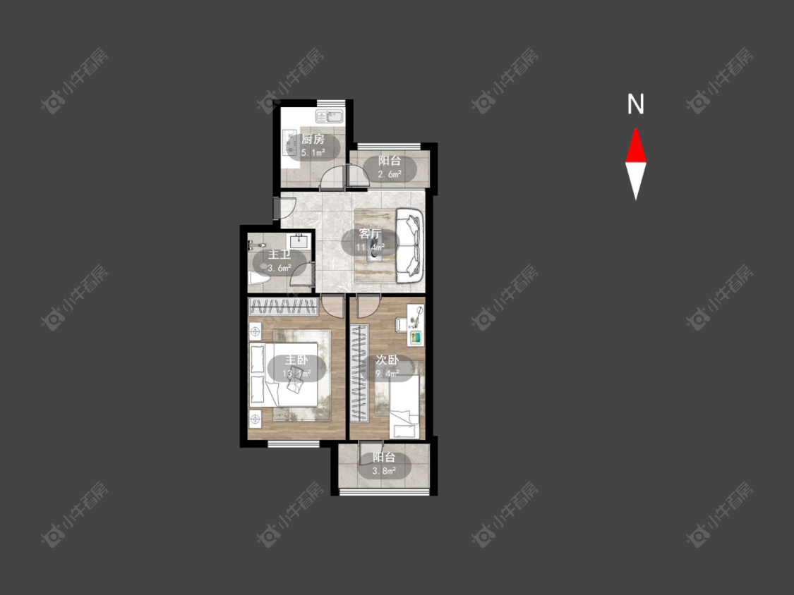常州燕兴新村西区在售二手房房源户型图_小牛看房