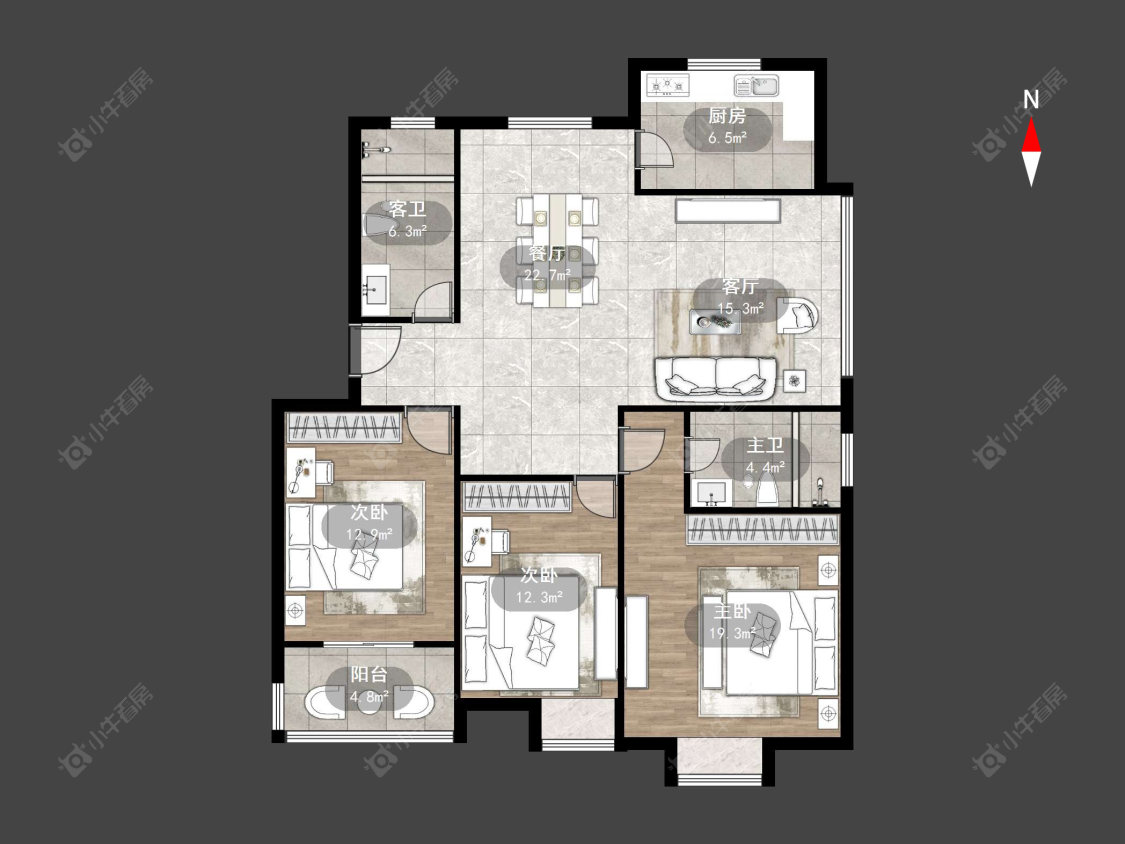 常州碧水华庭在售二手房源户型图_小牛看房