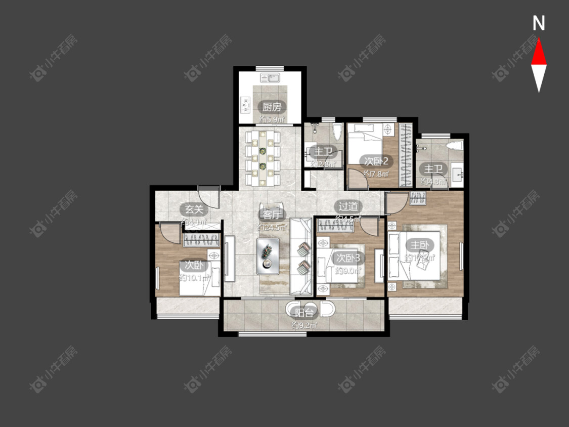 常州保利和光晨樾在售二手房源户型图_小牛看房