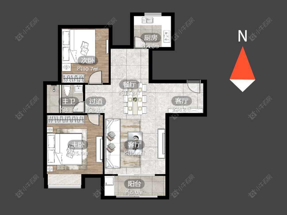 常州龙涛香榭丽园在售二手房源户型图_小牛看房