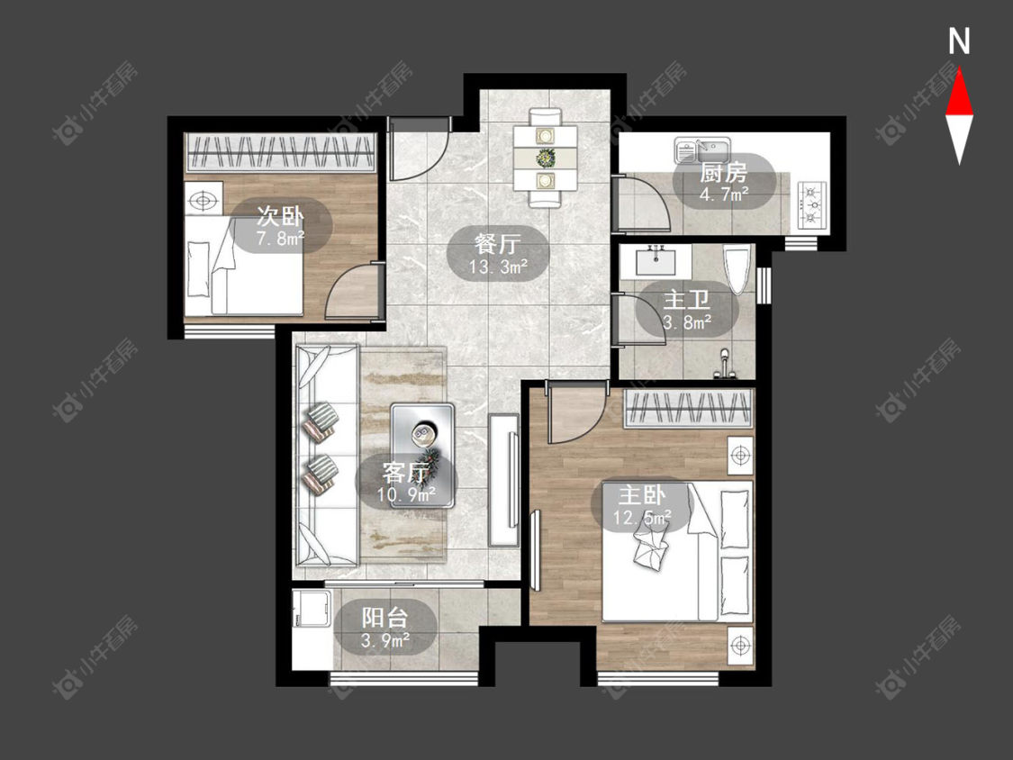 常州新城域三期在售二手房源户型图_小牛看房