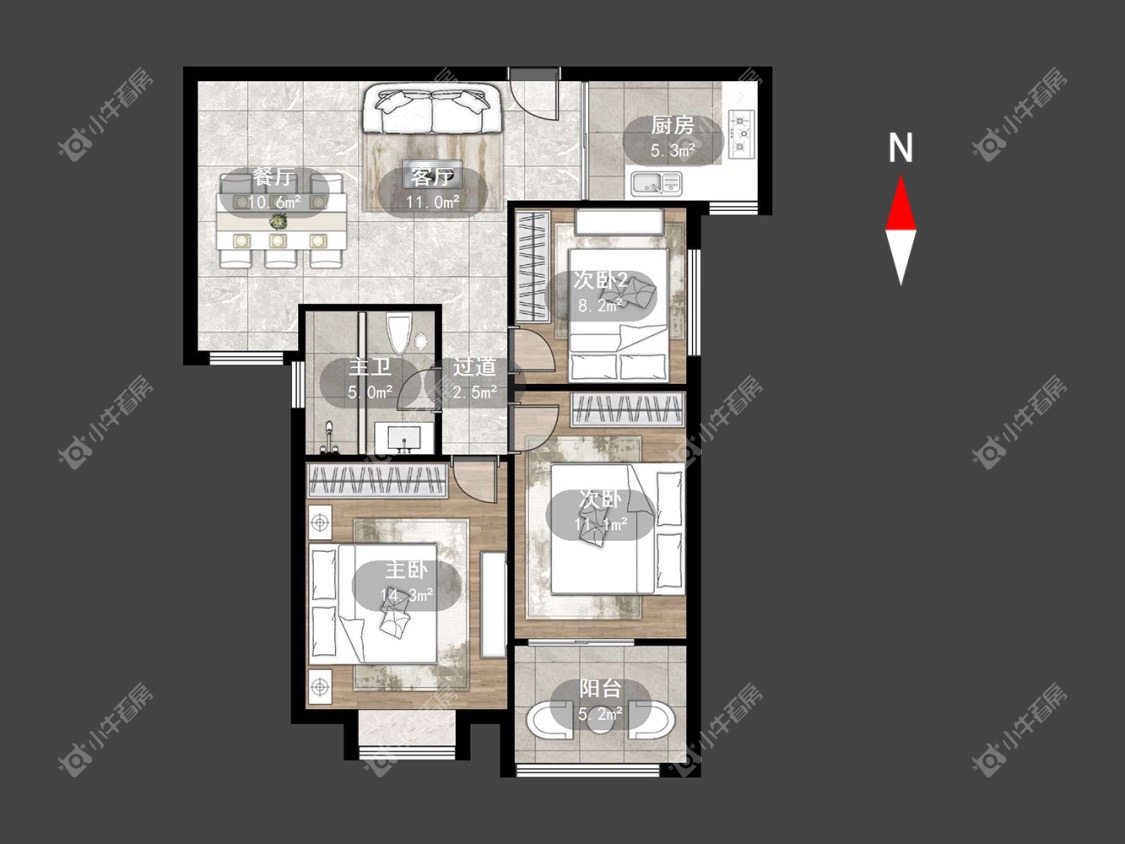 常州银河湾第一城二期在租房源室内图_小牛看房