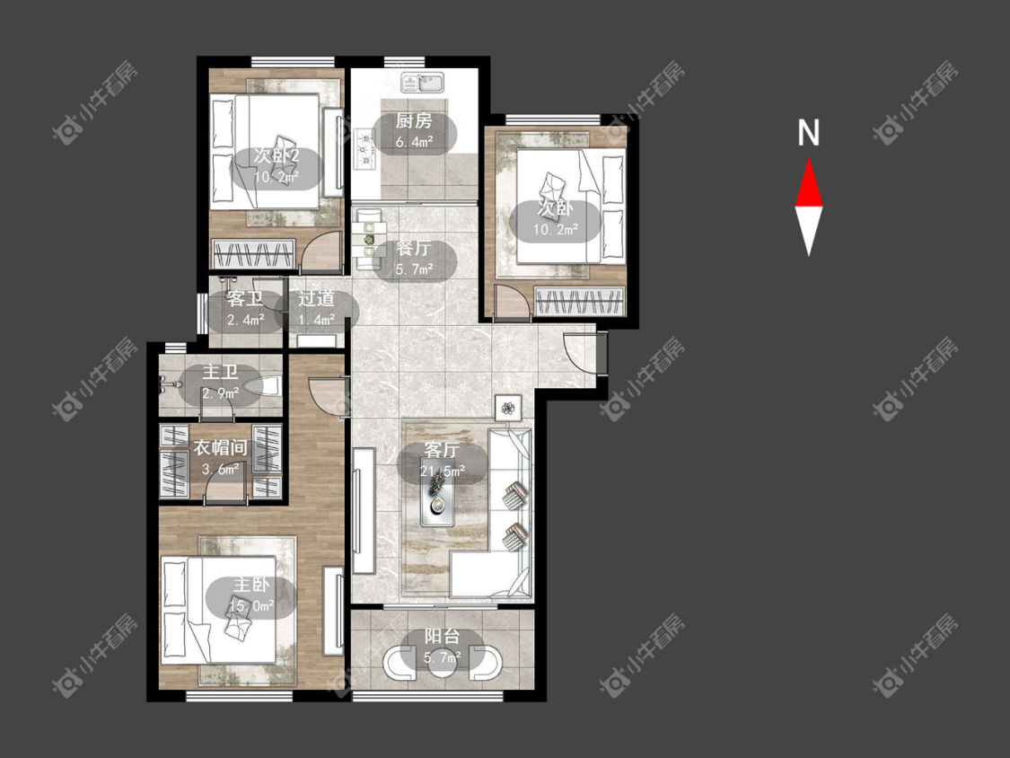 常州绿都万和城七区在租房源户型图_小牛看房