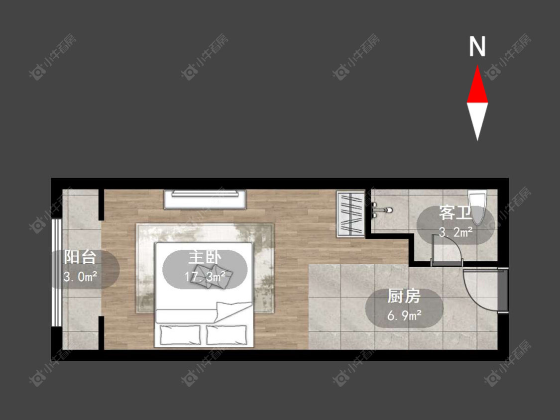 常州高力国际SOHO在售二手房源户型图_小牛看房