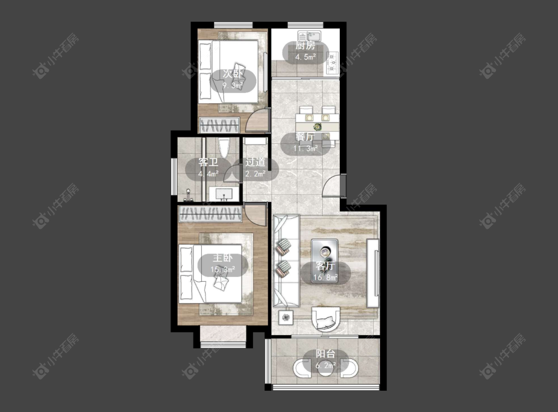 常州顺园二村在售二手房源户型图_小牛看房