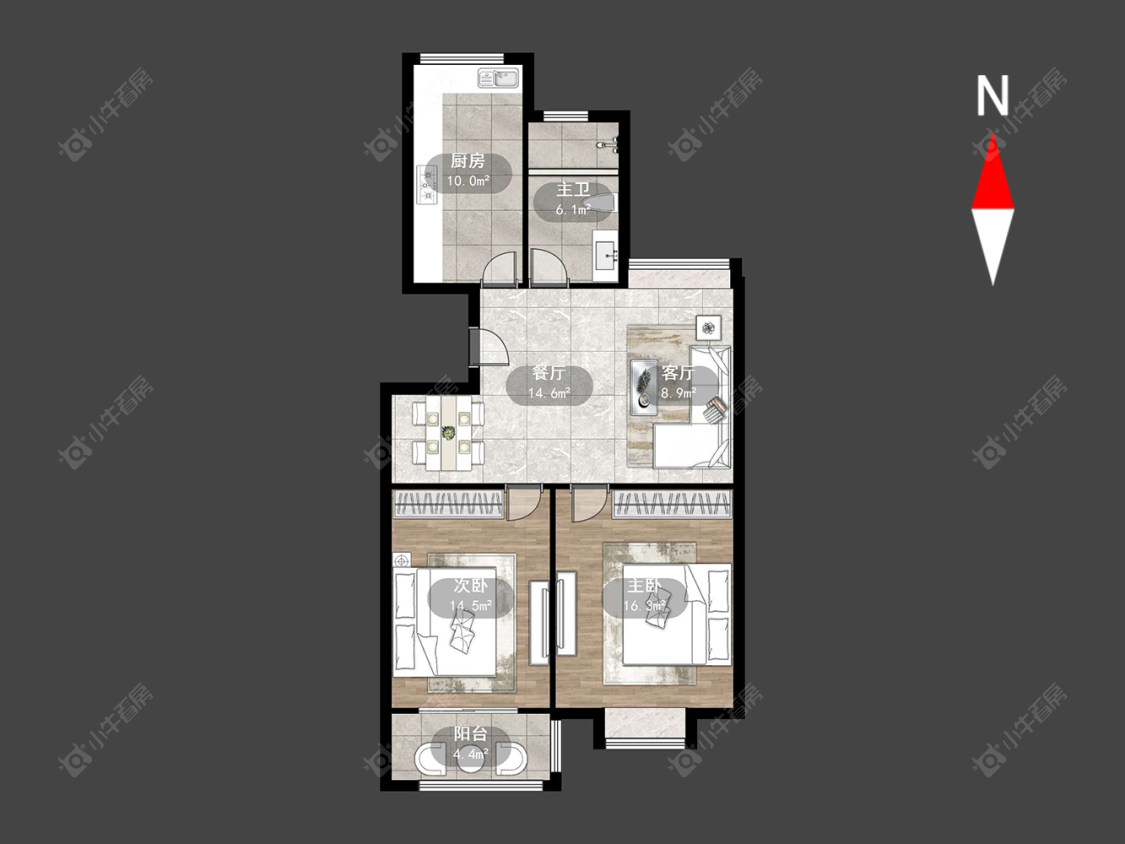 常州滨江明珠城东区在售二手房源户型图_小牛看房