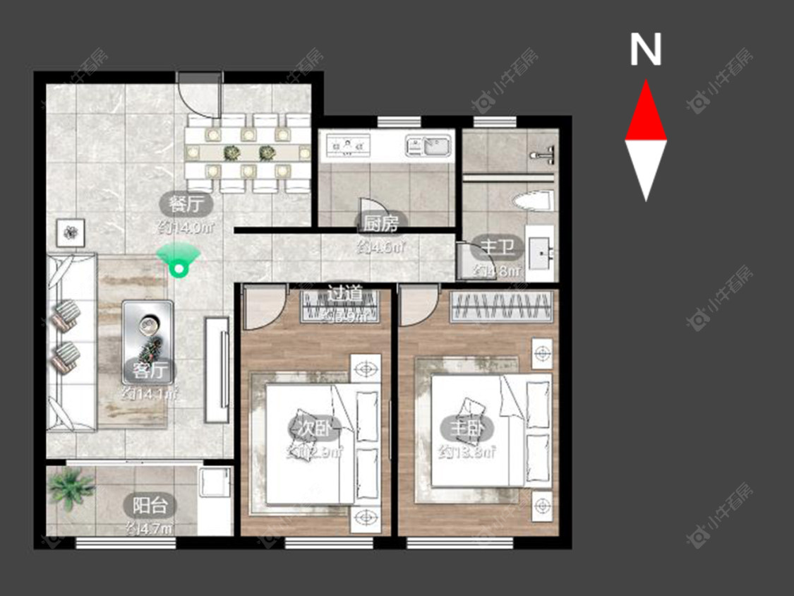 常州绿地世纪城三期在售二手房源户型图_小牛看房