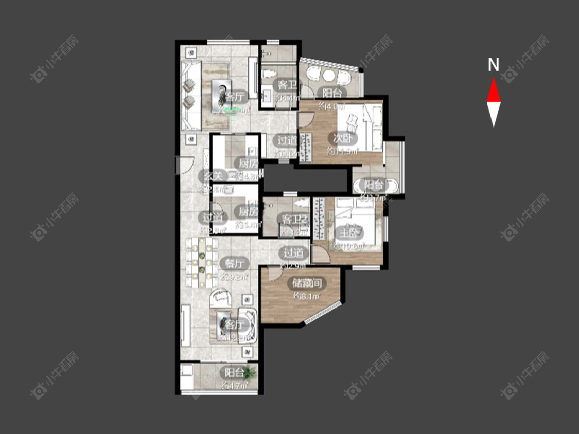 永宁星座公寓房源户型图 常州永宁星座公寓在售二手房源户型图_小牛看房