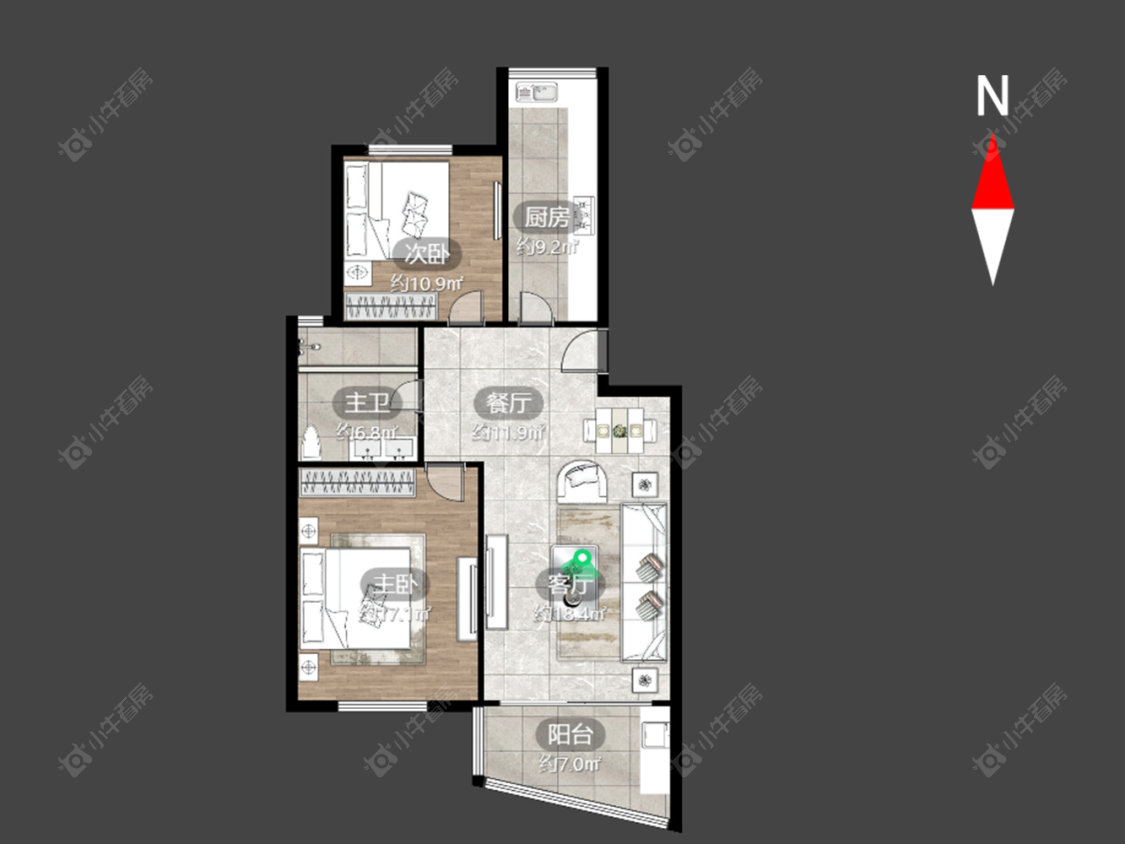 常州金城花苑在售二手房源户型图_小牛看房