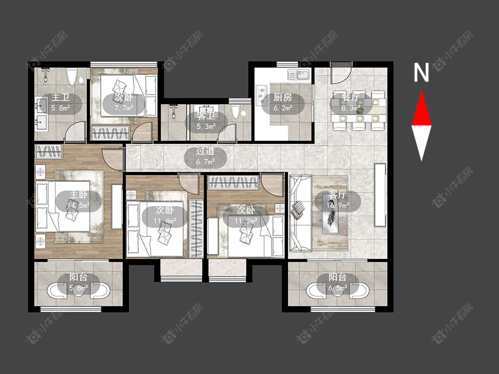 常州桃苑新都在售二手房源户型图_小牛看房
