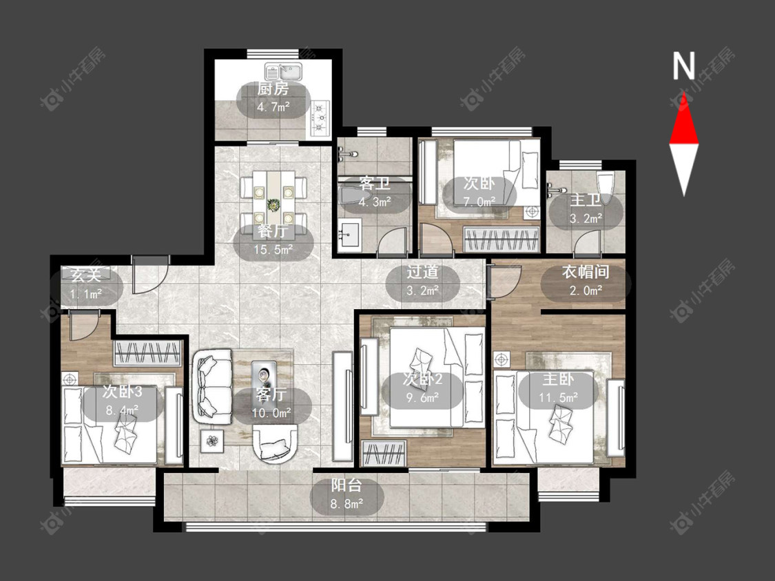 金科保利北郡花园房源户型图 常州金科保利北郡花园在售二手房源户型图_小牛看房