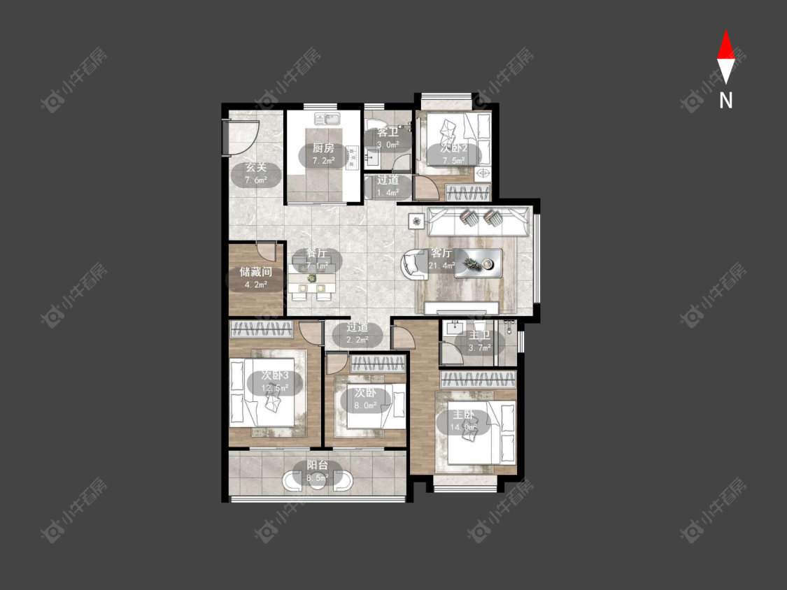 常州九洲玺在售二手房源户型图_小牛看房